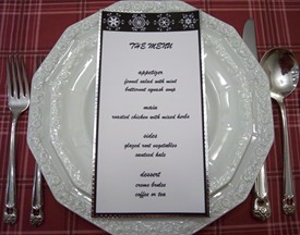 Holiday menu